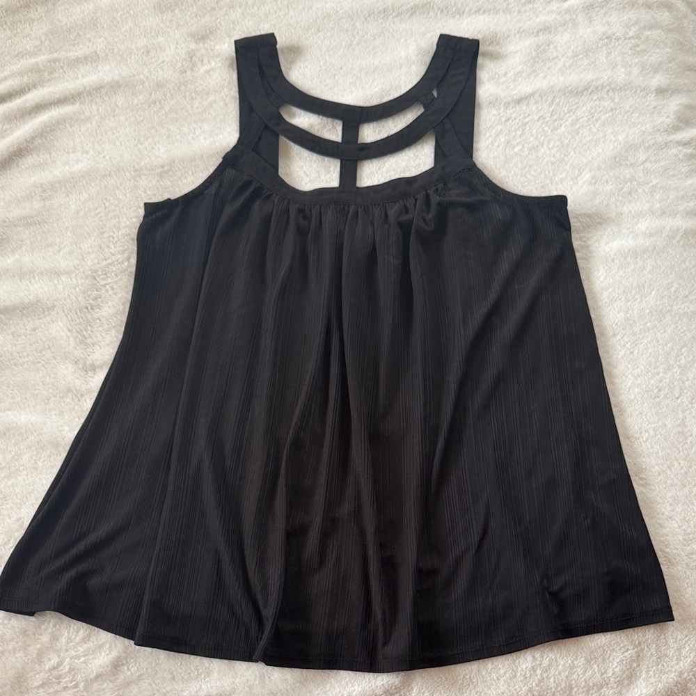 Torrid Black Strappy Tank Top